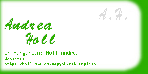 andrea holl business card